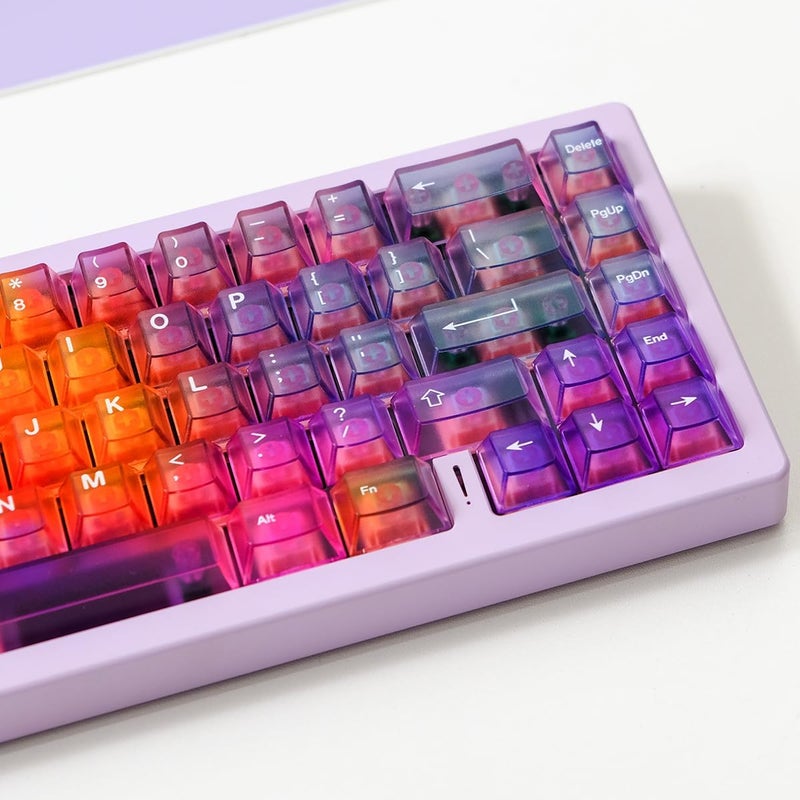 Sumgsn Gradient Clear Keycaps AI 3D Transfer Cherry Profile Transparent Keycap Set Fit for 60% 65% 75% Mechanical Keyboard Cherry Mx Switches - Image 2